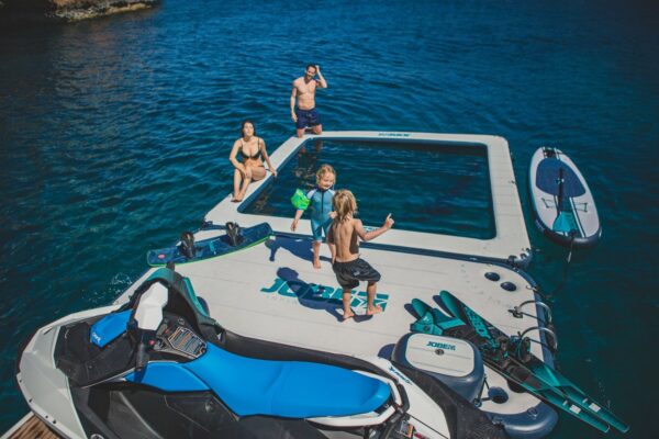 Pack plateforme gonflable bateau Jobe Infinity island avec gonfleur – Image 3