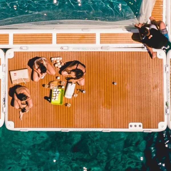 Plateforme gonflable bateau Yachtbeach 4.10 Premium Teak – Image 6