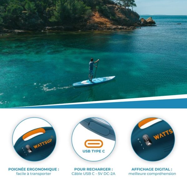 Gonfleur Electrique Paddle / Kayak Batterie Wattsup Swift+ 20 PSI avec embouts – Image 6
