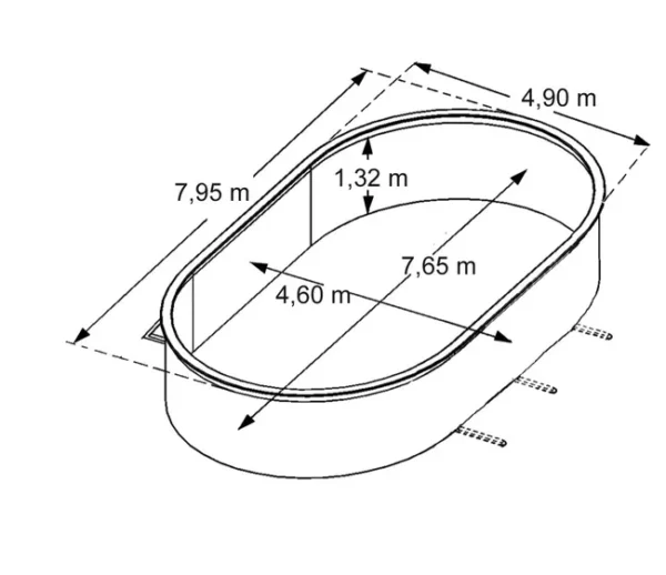 Piscine Osmose TRIGANO ovale x L.7.95 x l.4.9 – Image 2